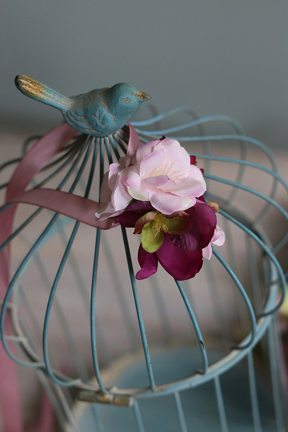 Clarina, komplet biżuterii kwiatowej, wianek na głowę + opaska na rękę