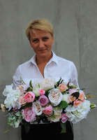 elegancka kompozycja kwiatowa / bukiet Pink Palladium 3, dł.55cm