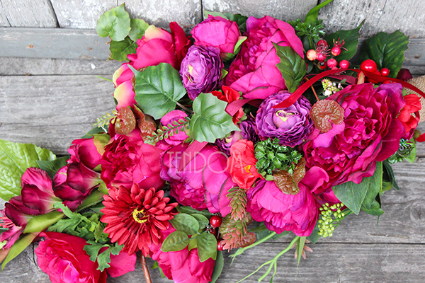 dekoracja, wiązanka nagrobna Premium, dł.77cm 