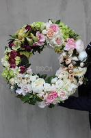 Caryca Katarzyna Green&Pink, wieniec na drzwi, śr.56cm