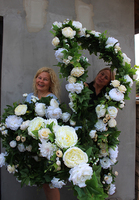 bardzo długa girlanda do dekoracji przyjęć komunijnych i wesel, dł.6m