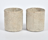 Casa Creme C piaskowa osłonka / donica, kpl. 2szt., wym.11x11x12.5cm