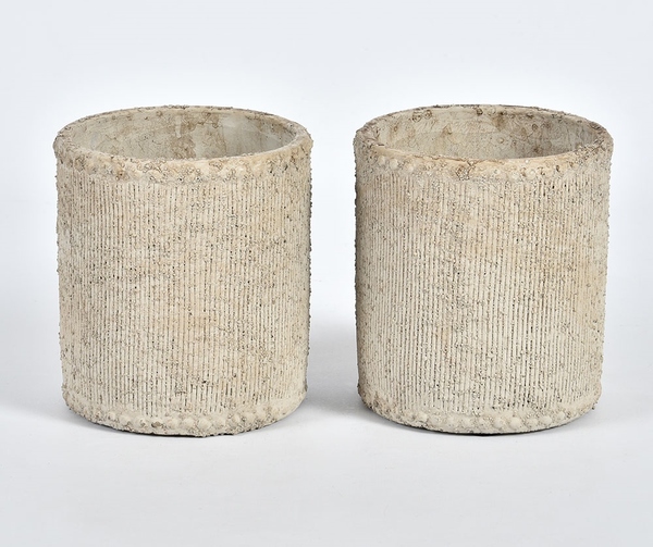 Casa Creme C piaskowa osłonka / donica, kpl. 2szt., wym.11x11x12.5cm