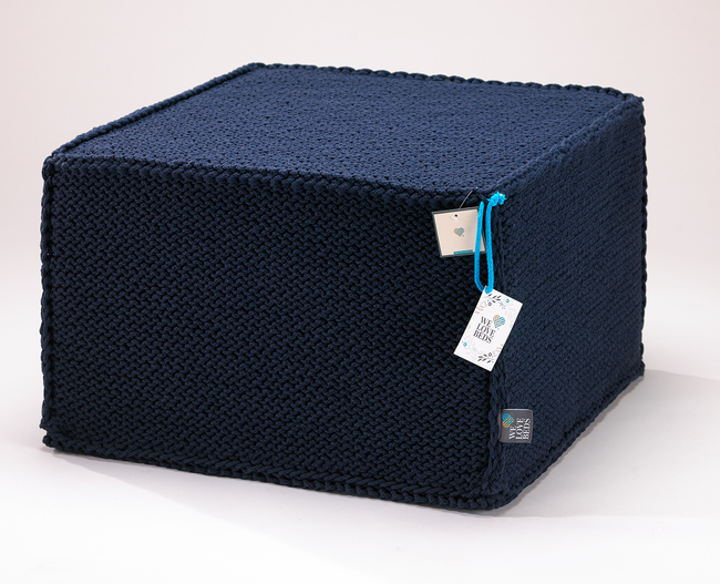 pufa Comfortable Flat dark blue 60x60x35cm