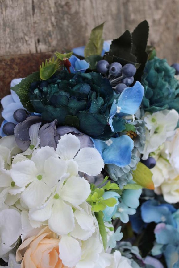 Błękit Nieba Wiosną dekoracyjny wianek na drzwi, mniejszy, śr.32cm 