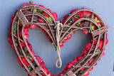 bardzo duże wiklinowe Serce w Czerwieni, wym. 80x80cm 