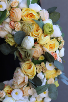 Nelina, dużych rozmiarów słoneczny wianek na drzwi, śr.64cm