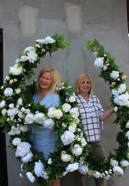 bardzo długa girlanda do dekoracji przyjęć komunijnych i wesel, dł.6m