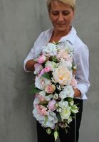 elegancka kompozycja kwiatowa / bukiet Pink Palladium 3, dł.55cm