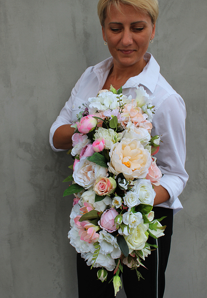 elegancka kompozycja kwiatowa / bukiet Pink Palladium 3, dł.55cm