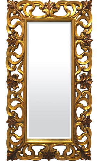 Serafina, eleganckie lustro w złotej ramie, wym.169x91cm 