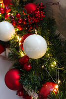 girlanda / dekoracja na stół Karminowa, dł.1.6m