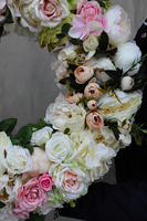 Caryca Katarzyna Green&Pink, wieniec na drzwi, śr.56cm