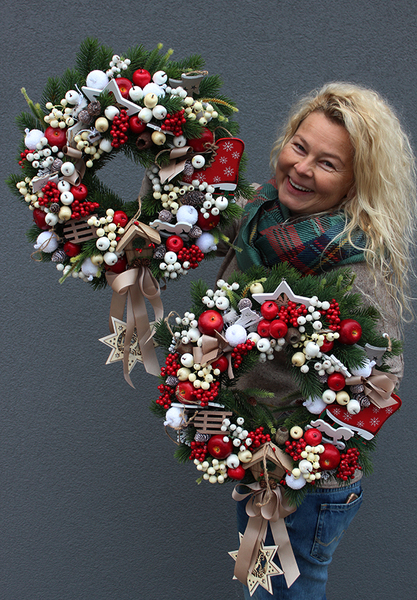 uroczy wianek / stroik dekoracyjny Christmas with tenDOM, śr.40cm