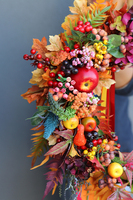 asymetryczny jesienny wianek, Jesienne Zorze, śr.47cm  