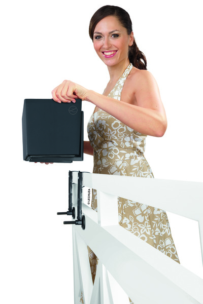 Balconera, uchwyty do mocowania, czarne, kpl.2szt