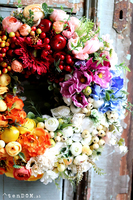 Kolorowy Ogród, tęczowy wianek owocowy, śr.42cm 