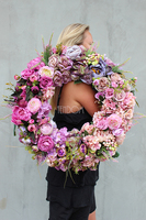 Bella Jesienna, kwiatowy wianek na drzwi, śr.55cm  