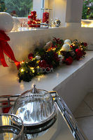 girlanda / dekoracja na stół Karminowa, dł.1.6m