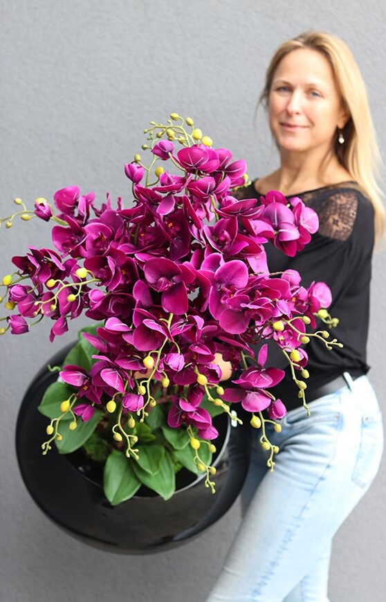 bardzo duży storczyk Grande Belezza Violet, wys.95cm 