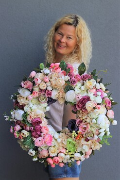 gęsty wianek Caryca Katarzyna Indiga, śr.50cm