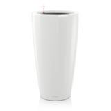 Rondo, wysoka donica z nawadnianiem, biała, wym.75x40cm