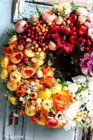 Kolorowy Ogród, tęczowy wianek owocowy, śr.42cm 