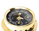 Goldensea Black, marynistyczna stacja pogody, mosiądz, śr.12,5cm