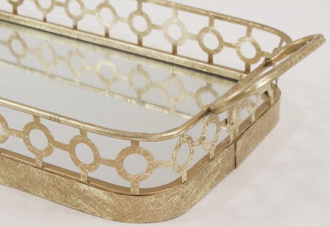 Marona, taca lustrzana z dekoracyjnym brzegiem, wym.9.5x46x22.5cm