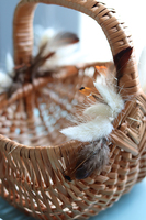 brązowy koszyczek wielkanocny, Natural Easter, wys.23cm