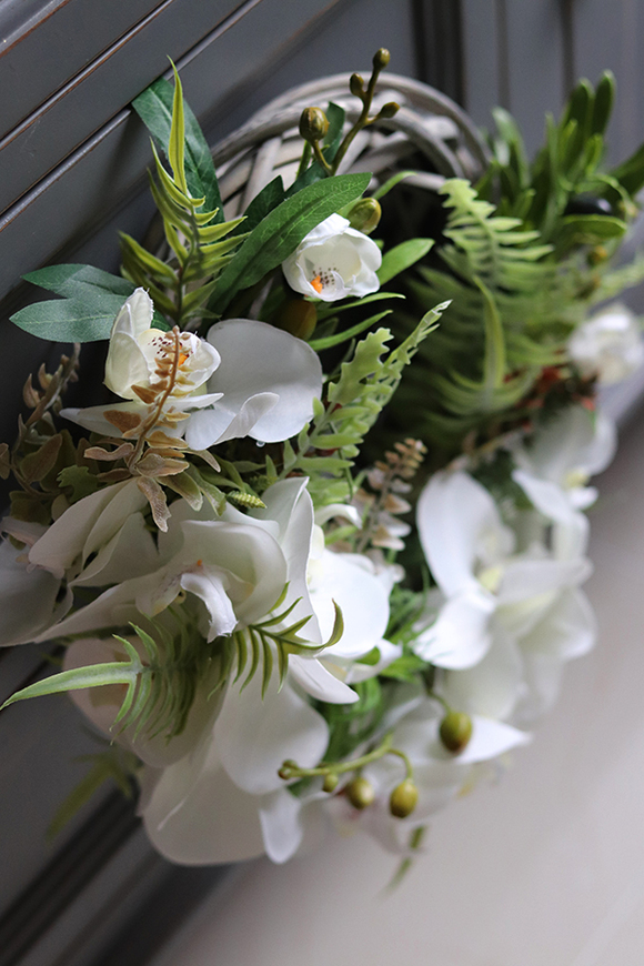 egzotyczny wianek Orchidea Kamoa 2, śr.35cm