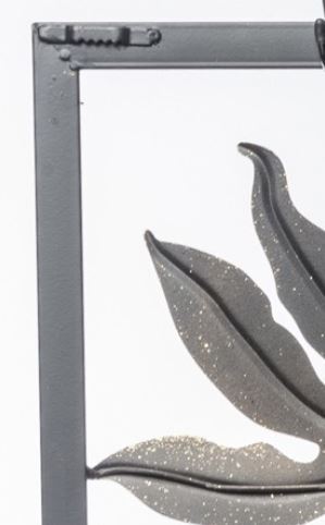 Jungle Glamour 2, złoty decor ścienny, wym.70x70x2cm