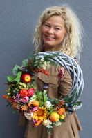 efektowny wianek z owocami, Otoczeni Jesienią, śr.36cm  