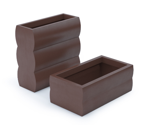Nyx, nowoczesna czekoladowa donica, niska, wys.30x43x80cm