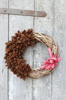 Dekoracje Zimowe wianek / stroik dekoracyjny, szer.40cm