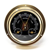 Goldensea Black, marynistyczna stacja pogody, mosiądz, śr.12,5cm