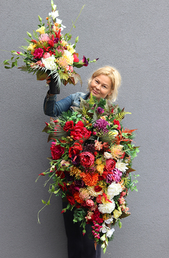 Nerula, jesienna wiązanka nagrobna, dł.98cm