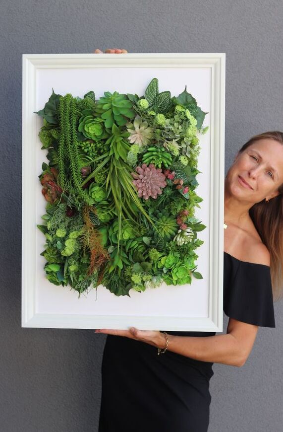 atrakcyjna jednostronna rama Hotels Sukulenty 2, wym.77x57cm