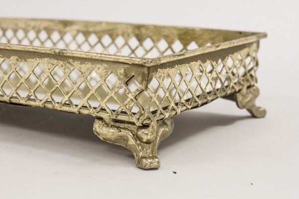 Netta, taca lustrzana z ażurowym wykończeniem, wym.5.5x25.5x13.5cm