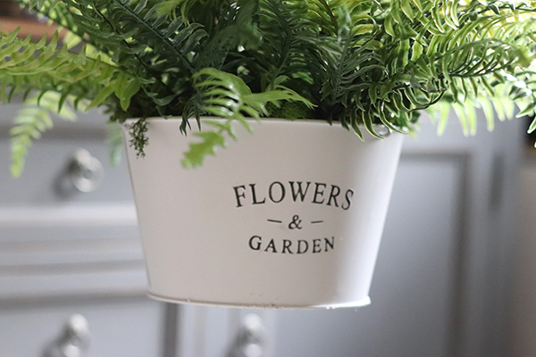 kompozycja w wiszącej donicy, Paproć Rella, wys.38cm