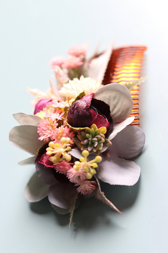 Jasmina, grzebyk do włosów z kwiatami C, wym.10cm