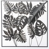 Jungle Glamour 2, złoty decor ścienny, wym.70x70x2cm