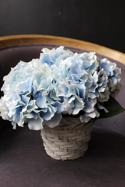 kosz z kwiatami Romantyczna Hortensja 28x28cm