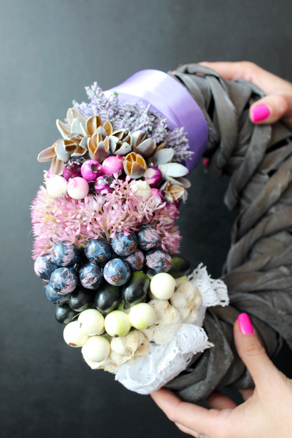 wianek dekoracyjny Violet Avangarde, śr.28cm