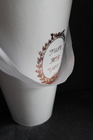 kompozycja kwiatowa / bukiet Flowerbox biel wys.26cm