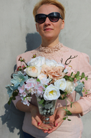 Tesla kompozycja wielkanocna w szklanym naczyniu wys.33cm