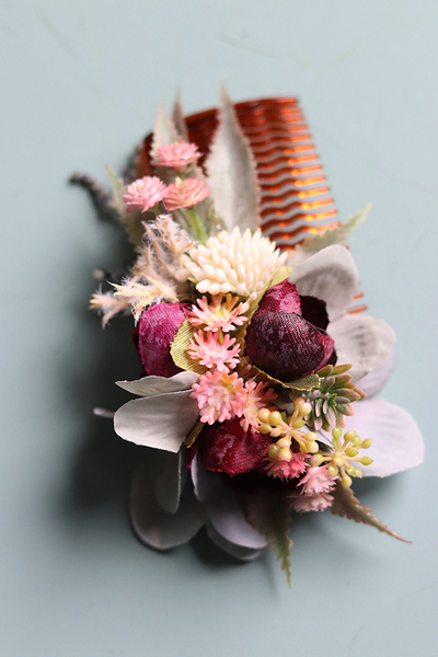 Jasmina, grzebyk do włosów z kwiatami C, wym.10cm