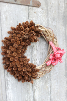 Dekoracje Zimowe wianek / stroik dekoracyjny, szer.40cm