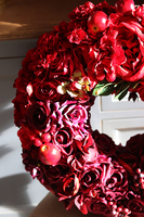 czerwono - bordowy wianek Czerwień, śr.43cm 