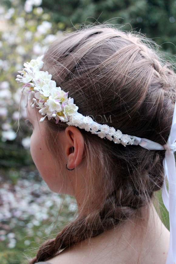 komunijny wianek na głowę Simona, rozmiar uniwersalny, dziecięcy